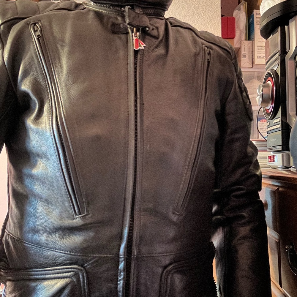 Motorcycle Leather Jacket Heavy Duty